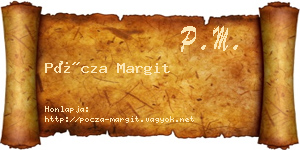 Pócza Margit névjegykártya